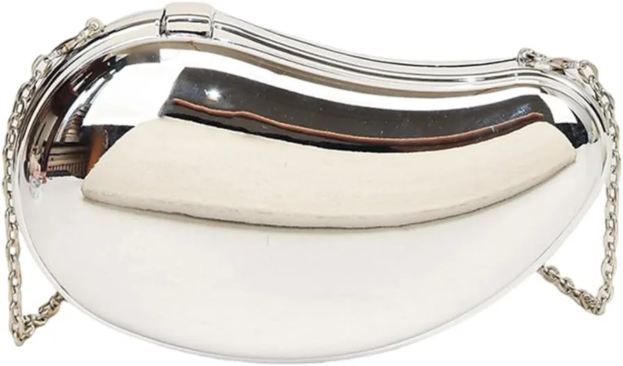 Women Evening Bag Mangos Shape Evening Clutch Bag Chain Strap Crossbody Bag Metallic Evening Handbag Shoulder Bag