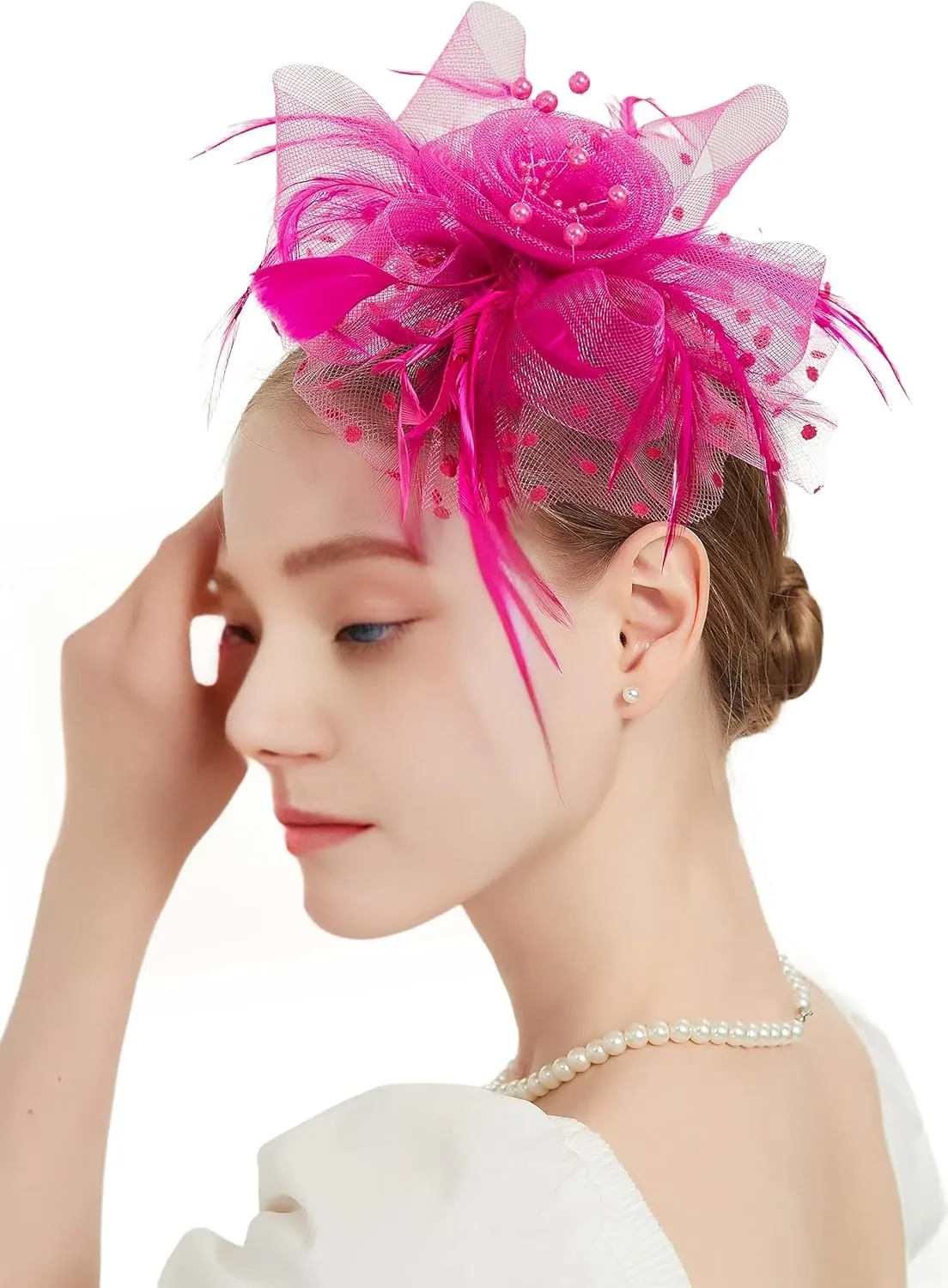 Women Fascinators Hats for Tea Party Hats Kentucky Derby Hat 1920s Gatsby Party Church Hats for Women