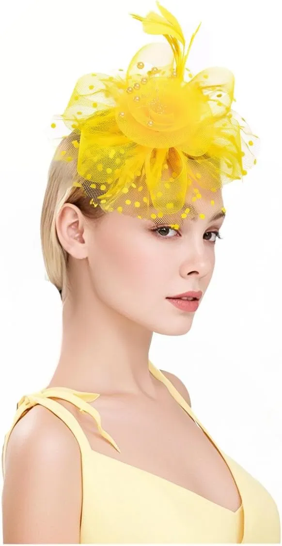 Women Fascinators Hats for Tea Party Hats Kentucky Derby Hat 1920s Gatsby Party Church Hats for Women