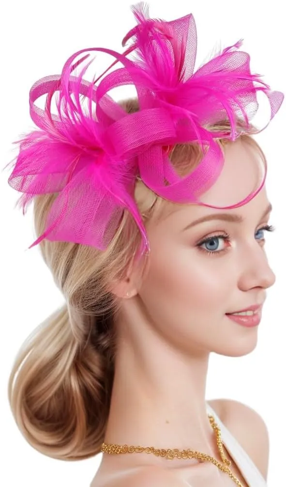 Women Fascinators Hats for Tea Party Hats Kentucky Derby Hat 1920s Gatsby Party Church Hats for Women
