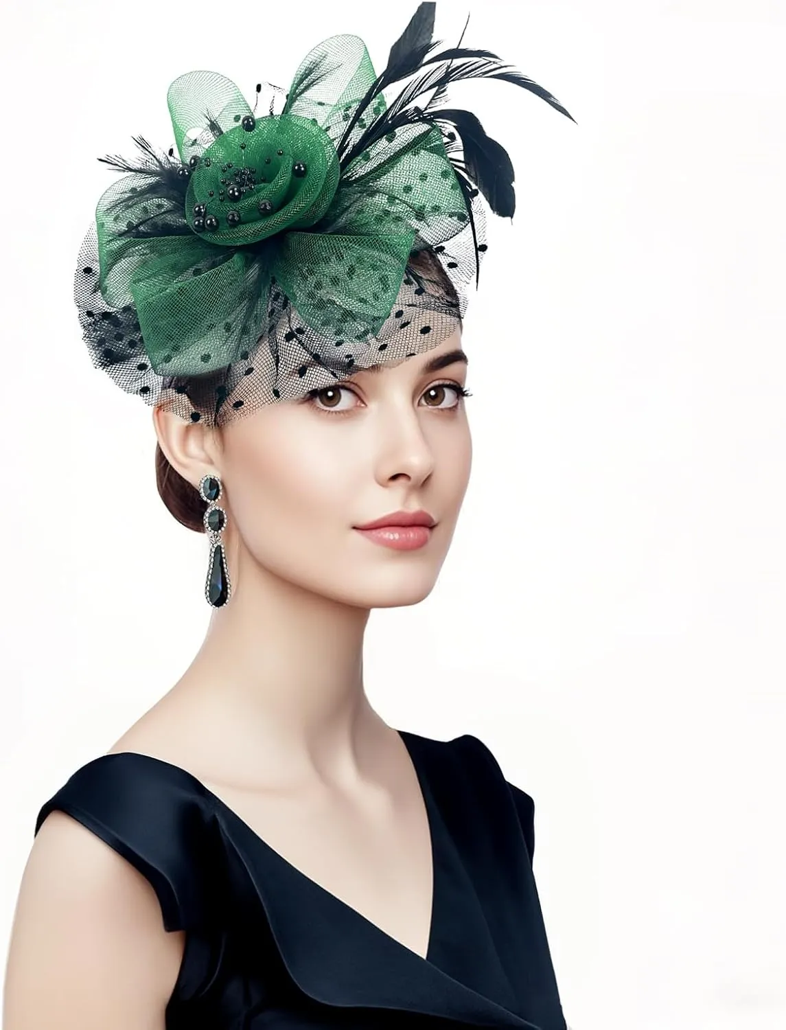 Women Fascinators Hats for Tea Party Hats Kentucky Derby Hat 1920s Gatsby Party Church Hats for Women