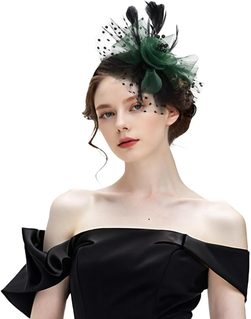 Women Fascinators Hats for Tea Party Hats Kentucky Derby Hat 1920s Gatsby Party Church Hats for Women