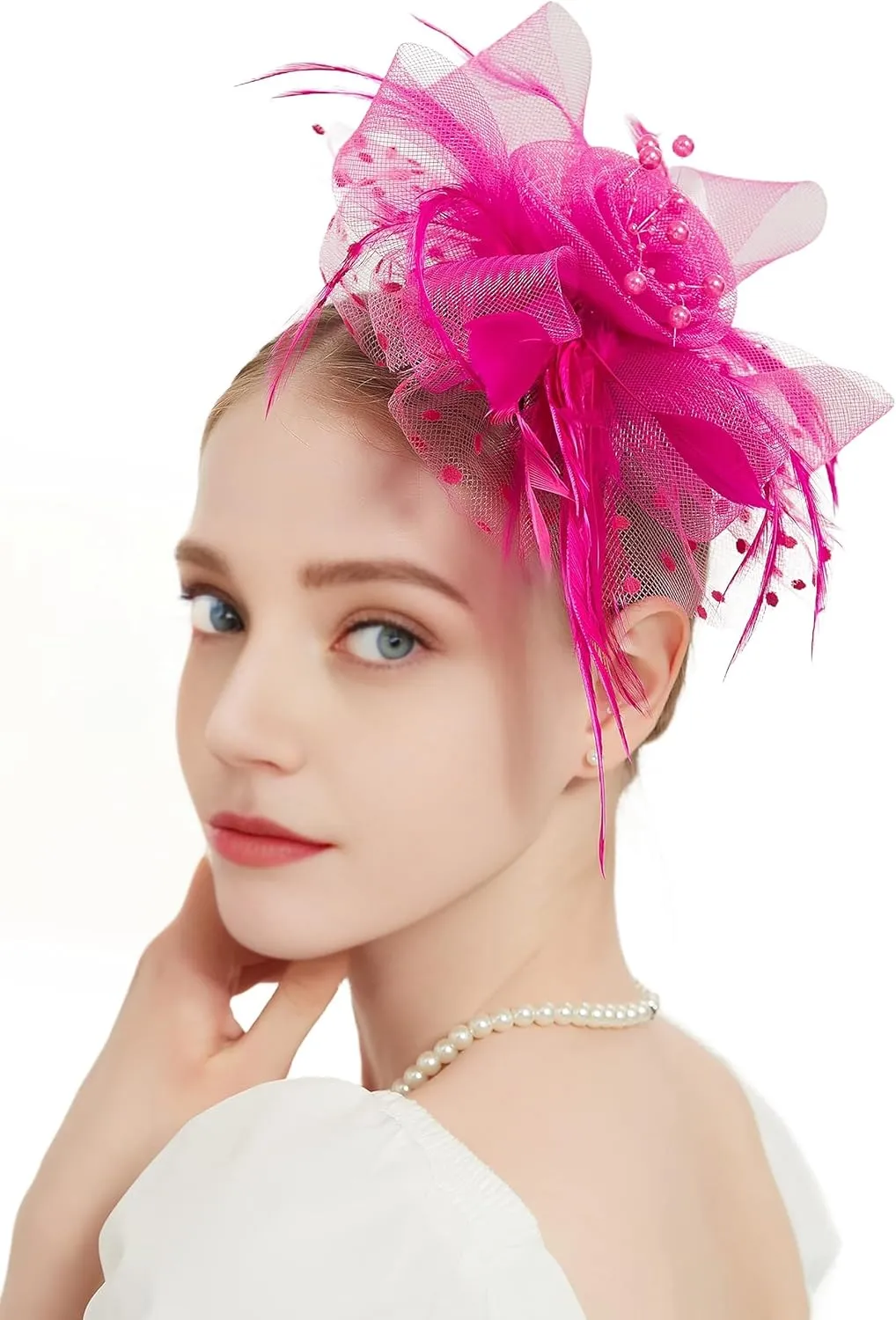 Women Fascinators Hats for Tea Party Hats Kentucky Derby Hat 1920s Gatsby Party Church Hats for Women