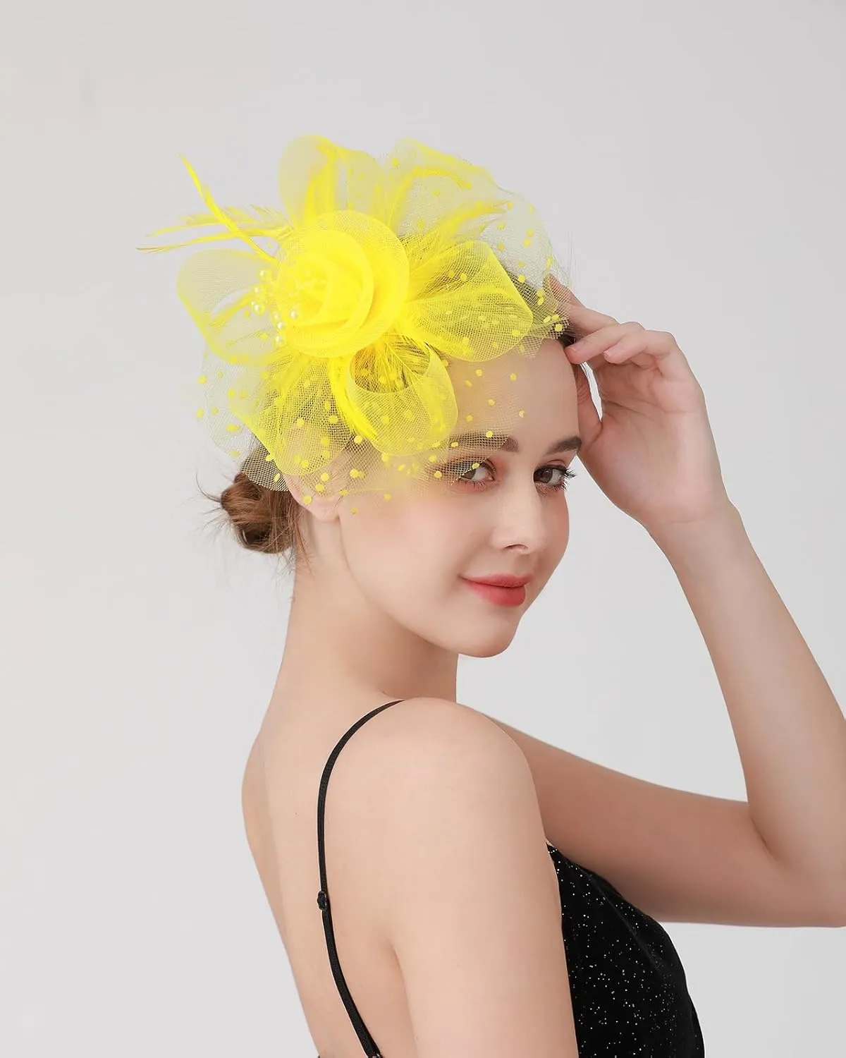Women Fascinators Hats for Tea Party Hats Kentucky Derby Hat 1920s Gatsby Party Church Hats for Women