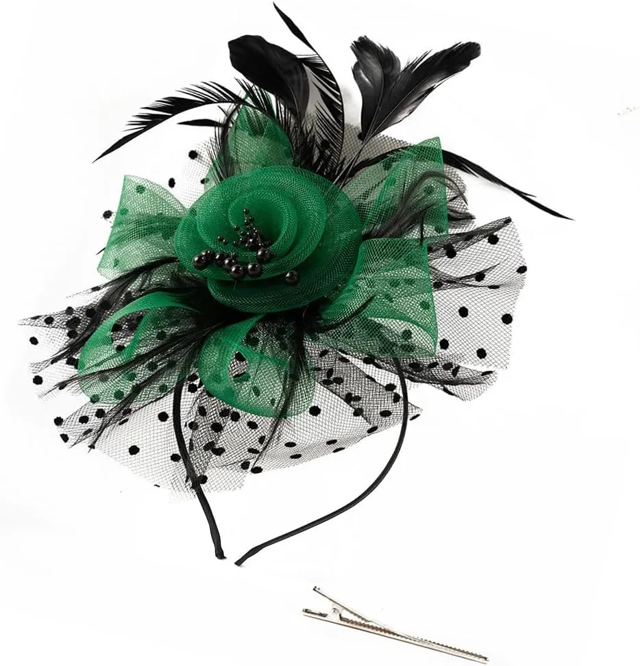 Women Fascinators Hats for Tea Party Hats Kentucky Derby Hat 1920s Gatsby Party Church Hats for Women
