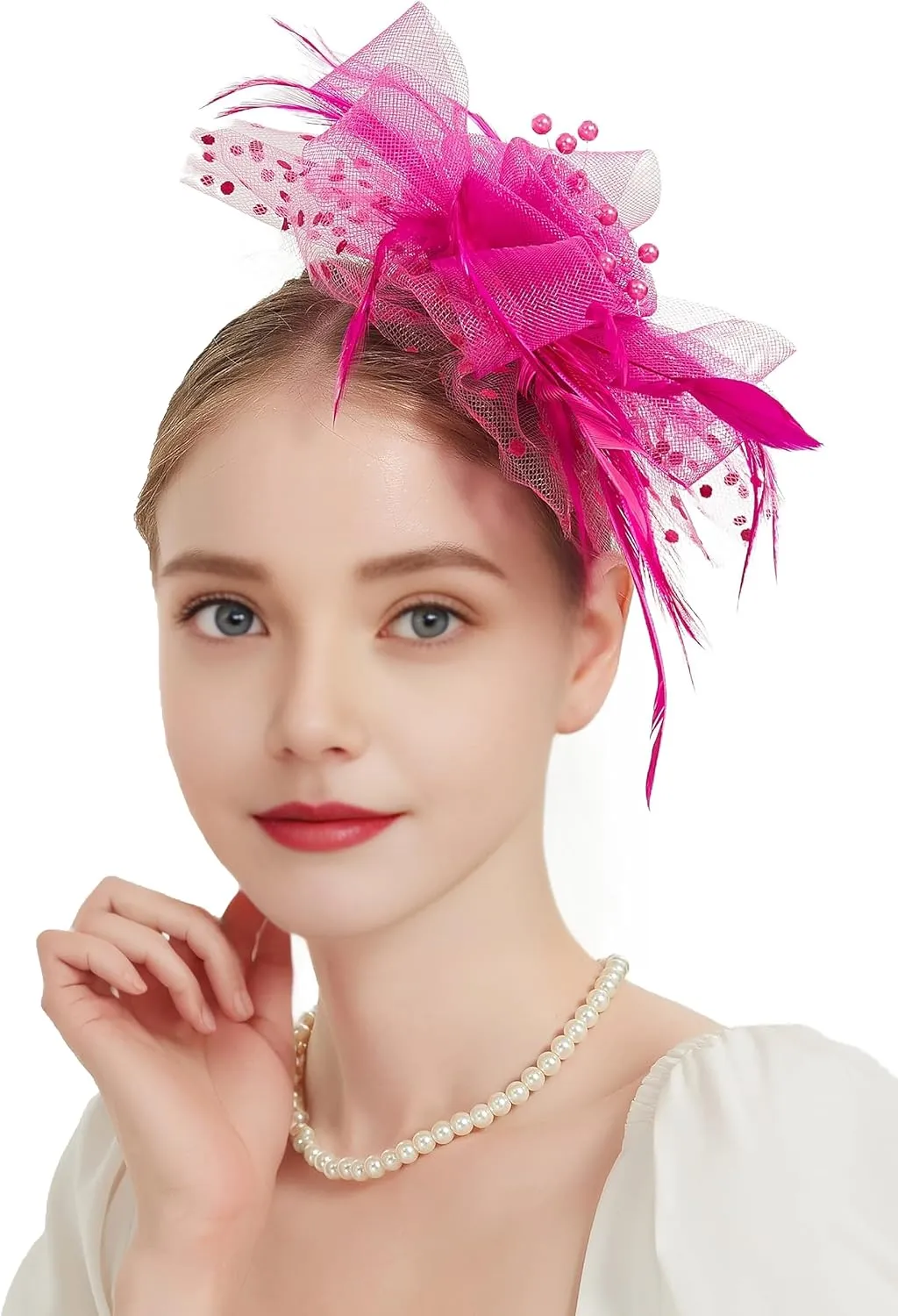 Women Fascinators Hats for Tea Party Hats Kentucky Derby Hat 1920s Gatsby Party Church Hats for Women