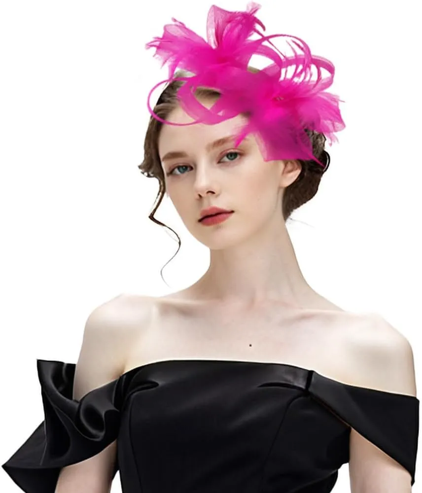 Women Fascinators Hats for Tea Party Hats Kentucky Derby Hat 1920s Gatsby Party Church Hats for Women