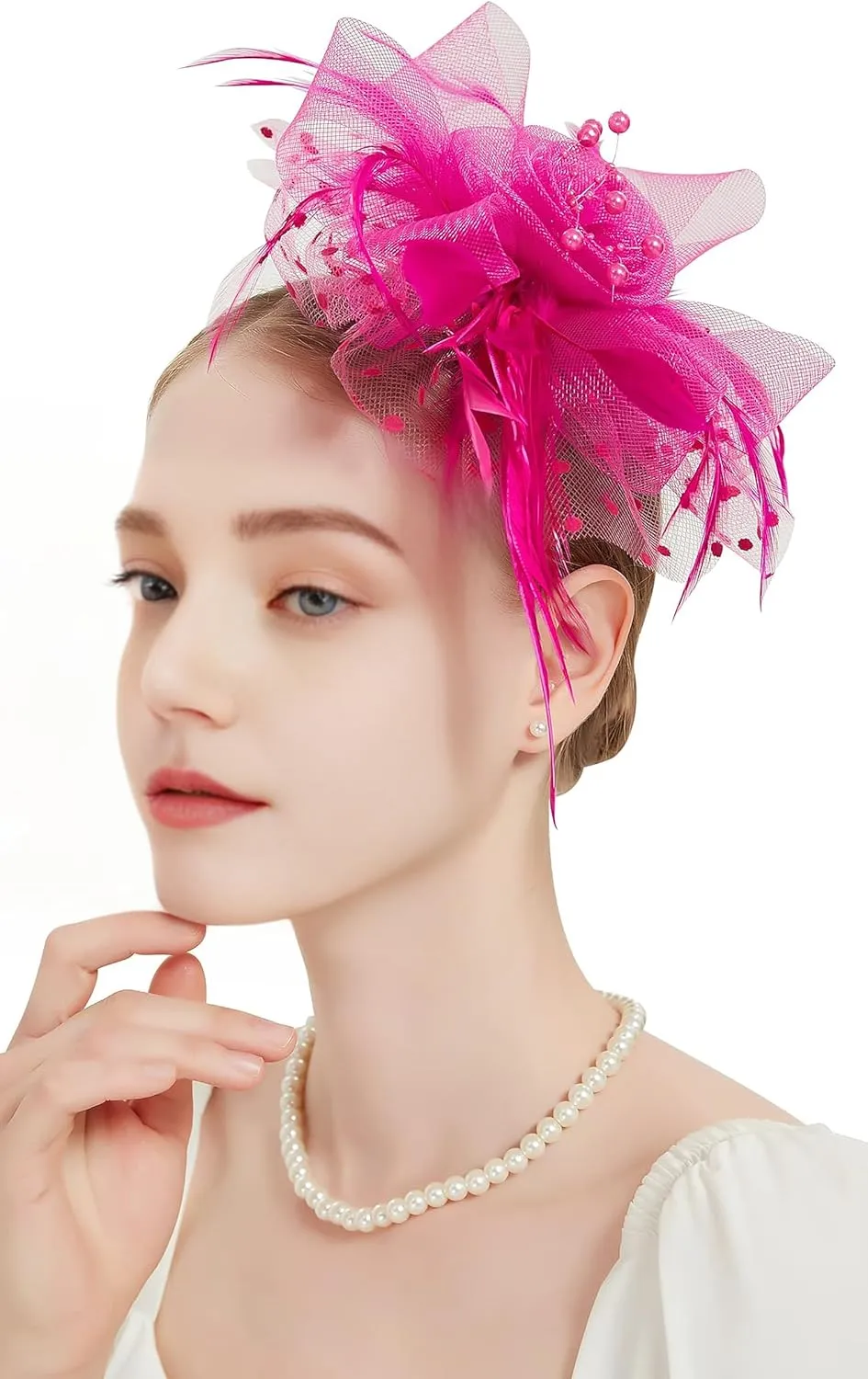 Women Fascinators Hats for Tea Party Hats Kentucky Derby Hat 1920s Gatsby Party Church Hats for Women