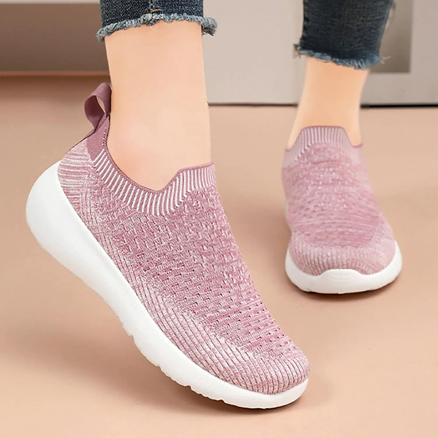 Women Flat Shoes Slip-On Loafers Breathable Shoes Arch Support Soft Orthopedic Shoes Sneakers Slip on Flats Loafers