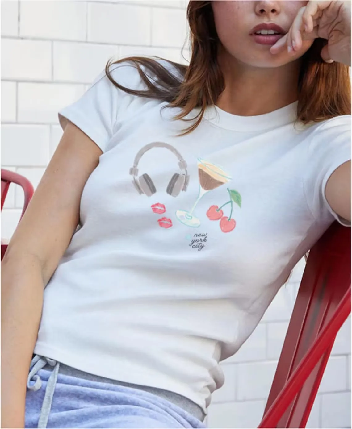 Women Y2k Baby Tees Cute Graphic Crop Top Vintage Short Sleeve Slim Fit T Shirt Teens Summer Aesthetic Shirts