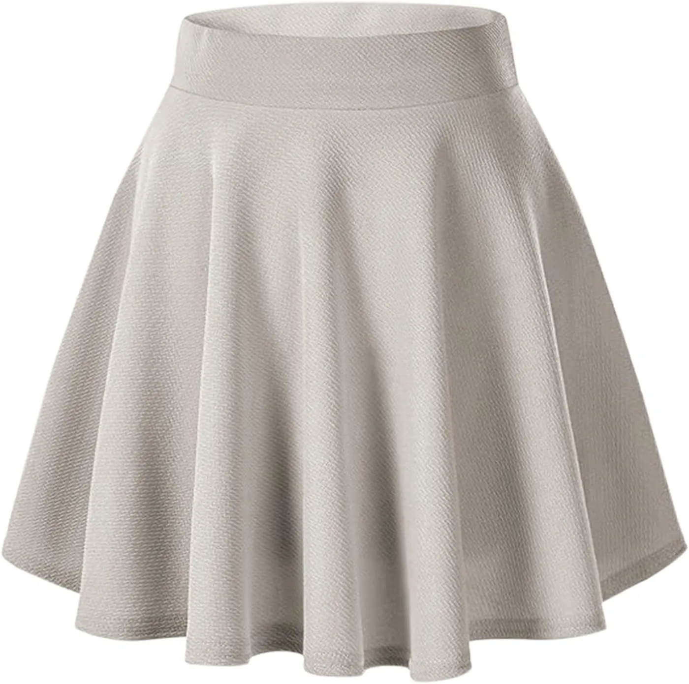 Women's Basic Versatile Casual High Waisted Ruffles Flared Mini Lingerie Skirts with Shorts