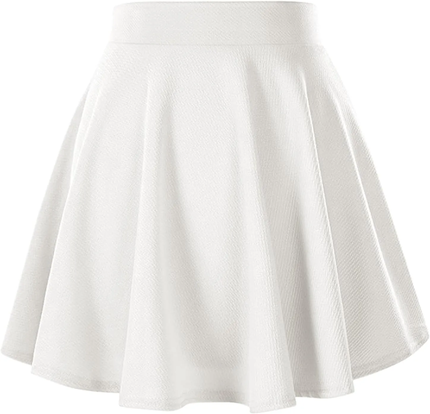 Women's Basic Versatile Casual High Waisted Ruffles Flared Mini Lingerie Skirts with Shorts