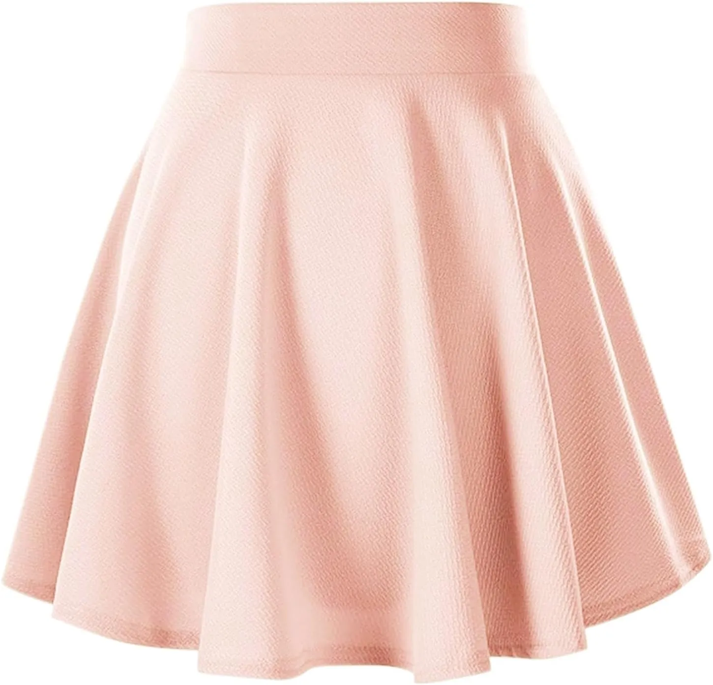 Women's Basic Versatile Casual High Waisted Ruffles Flared Mini Lingerie Skirts with Shorts