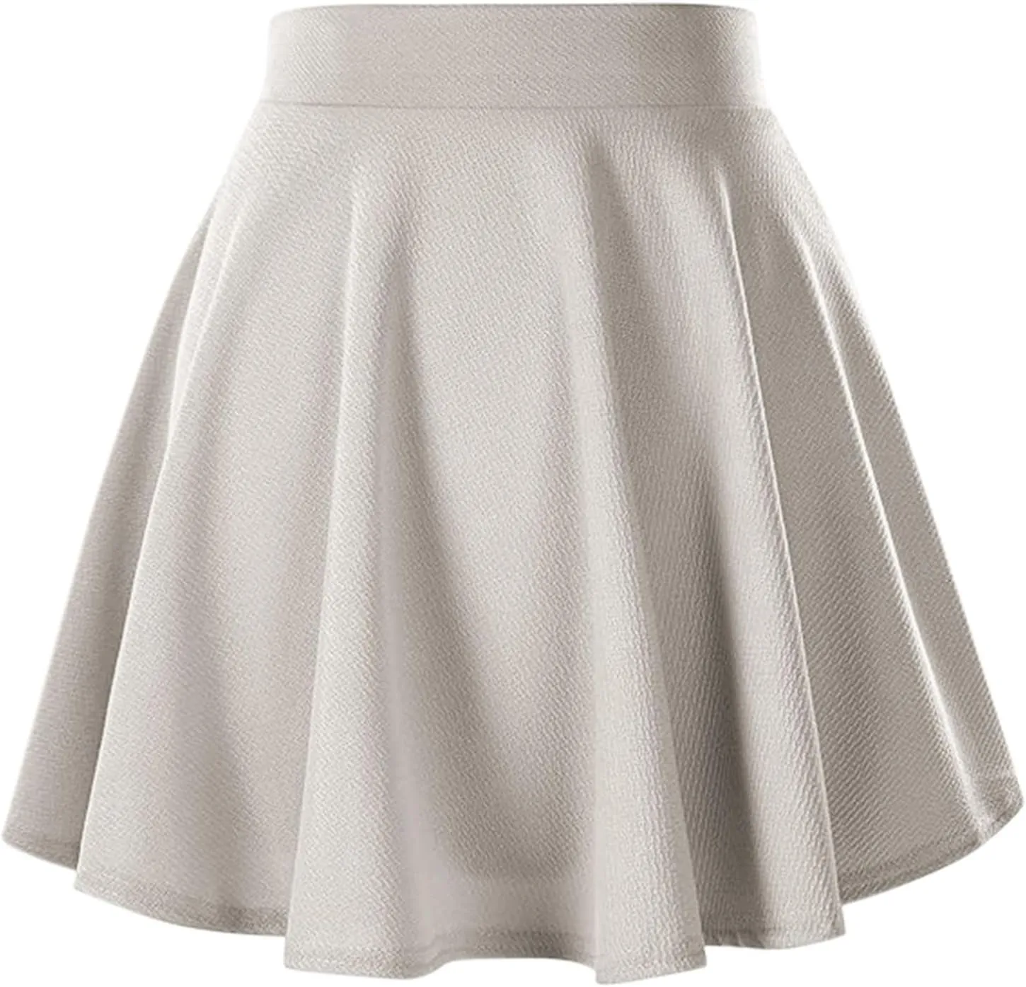 Women's Basic Versatile Casual High Waisted Ruffles Flared Mini Lingerie Skirts with Shorts