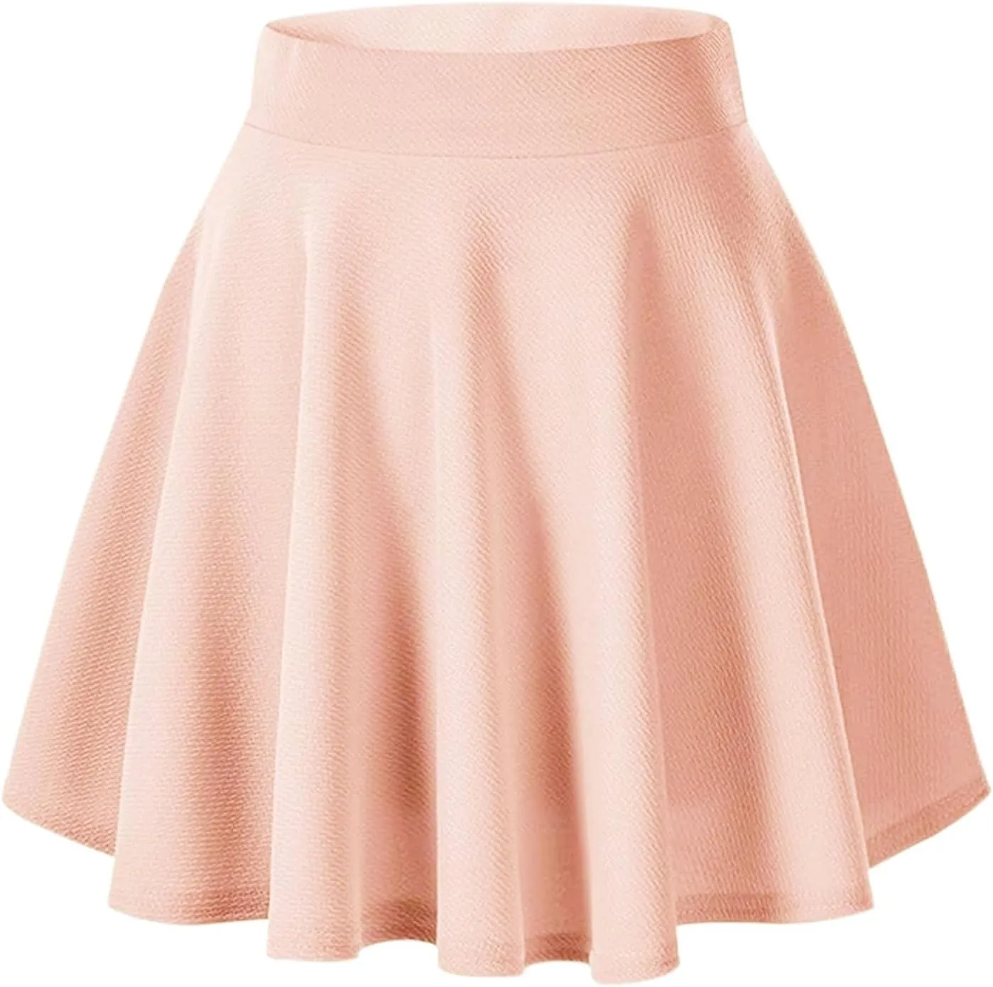 Women's Basic Versatile Casual High Waisted Ruffles Flared Mini Lingerie Skirts with Shorts