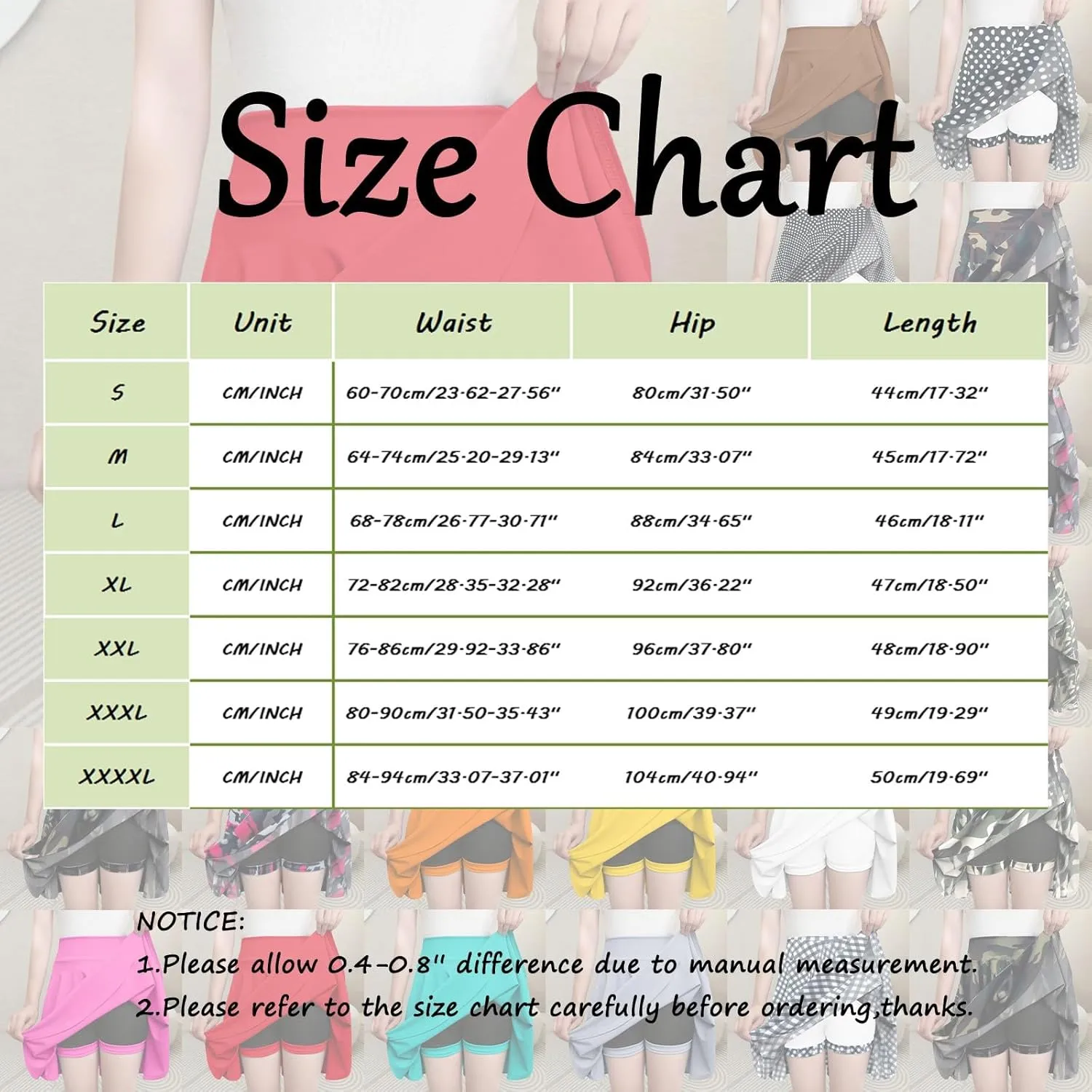 Women's Basic Versatile Stretch Flared Skater Skirt Elastic Waist Mini Yoga Culottes Workout Tennis Jogger Run Skorts