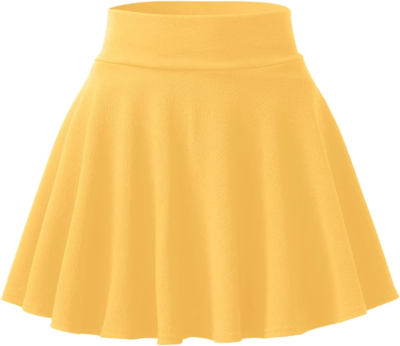 Women's Basic Versatile Stretch Flared Skater Skirt Elastic Waist Mini Yoga Culottes Workout Tennis Jogger Run Skorts