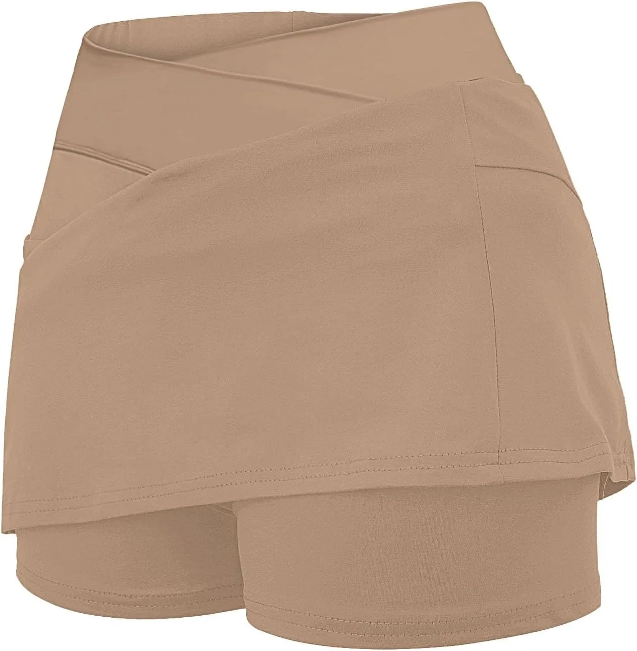 Women's Basic Versatile Stretchy Solid Flared Casual Mini Skater Skirt, S-5XL