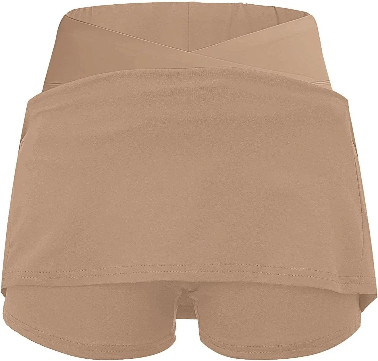 Women's Basic Versatile Stretchy Solid Flared Casual Mini Skater Skirt, S-5XL