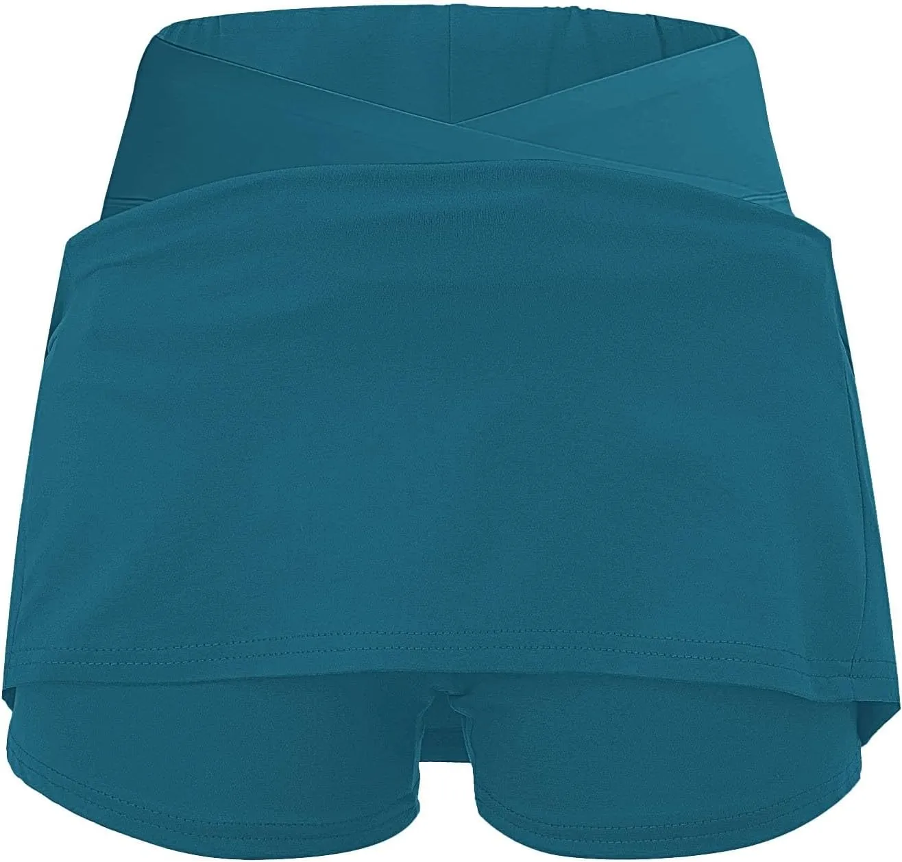 Women's Basic Versatile Stretchy Solid Flared Casual Mini Skater Skirt, S-5XL