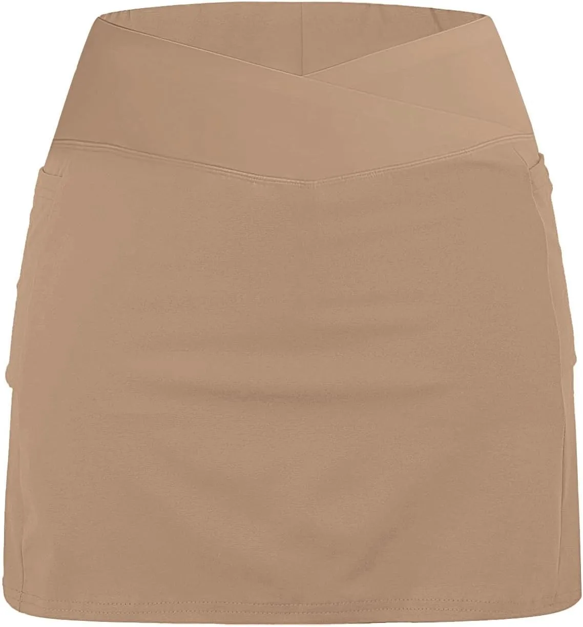 Women's Basic Versatile Stretchy Solid Flared Casual Mini Skater Skirt, S-5XL