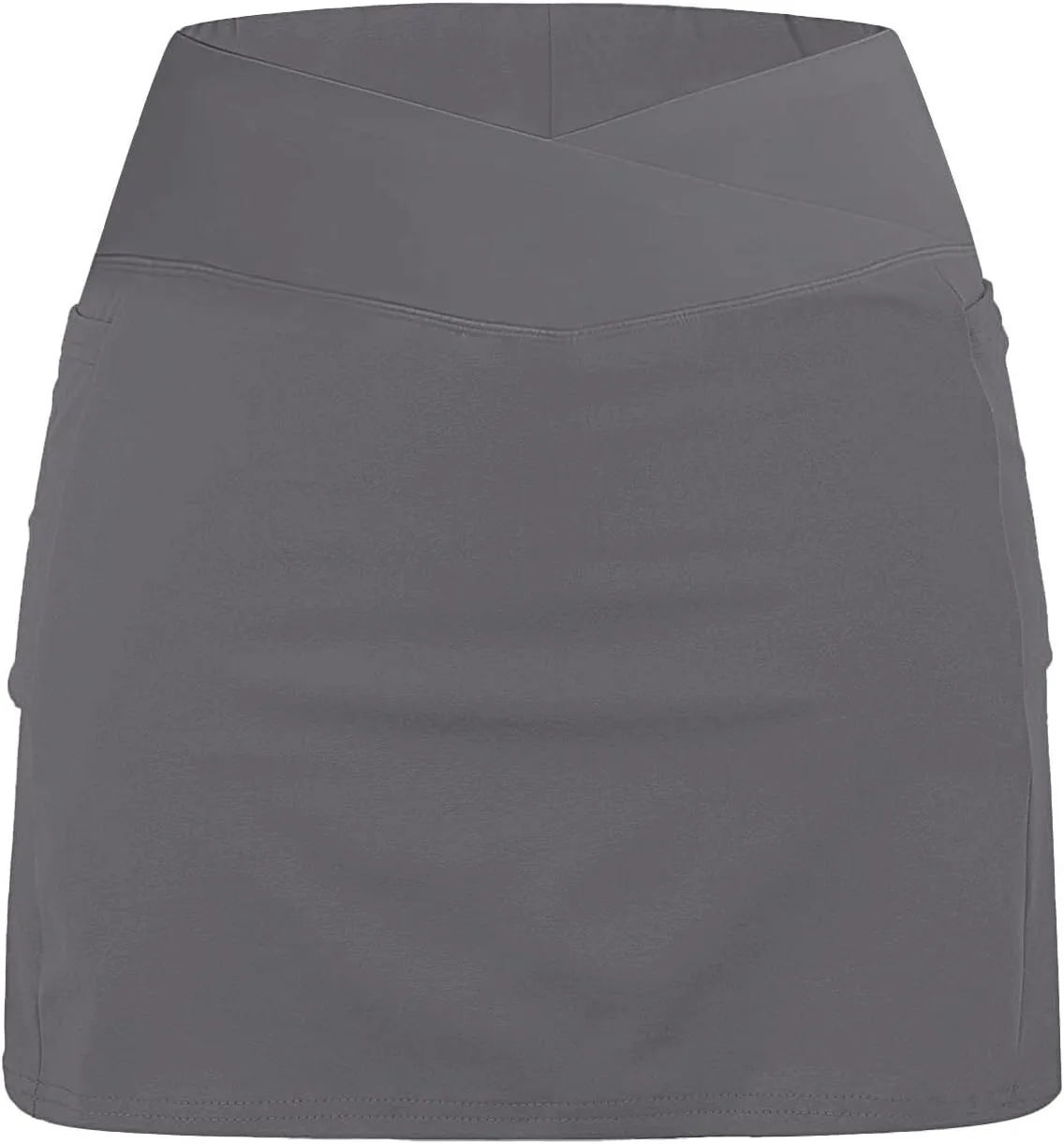 Women's Basic Versatile Stretchy Solid Flared Casual Mini Skater Skirt, S-5XL