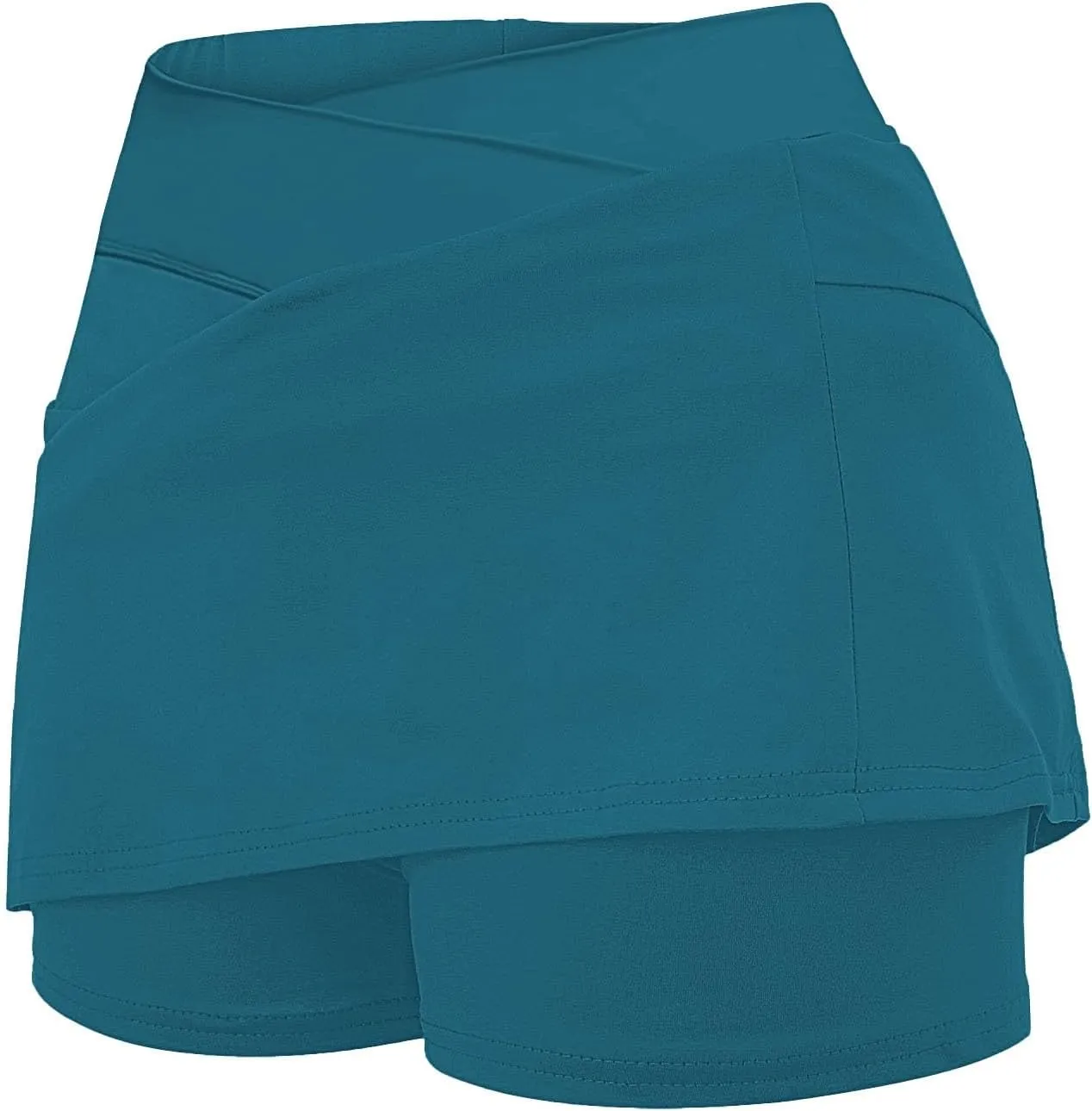 Women's Basic Versatile Stretchy Solid Flared Casual Mini Skater Skirt, S-5XL