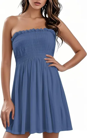 Women's Casual Dresses Summer Trendy Sheath Sleeveless Striped Printed Solid Color Dress 2025, S-3XL