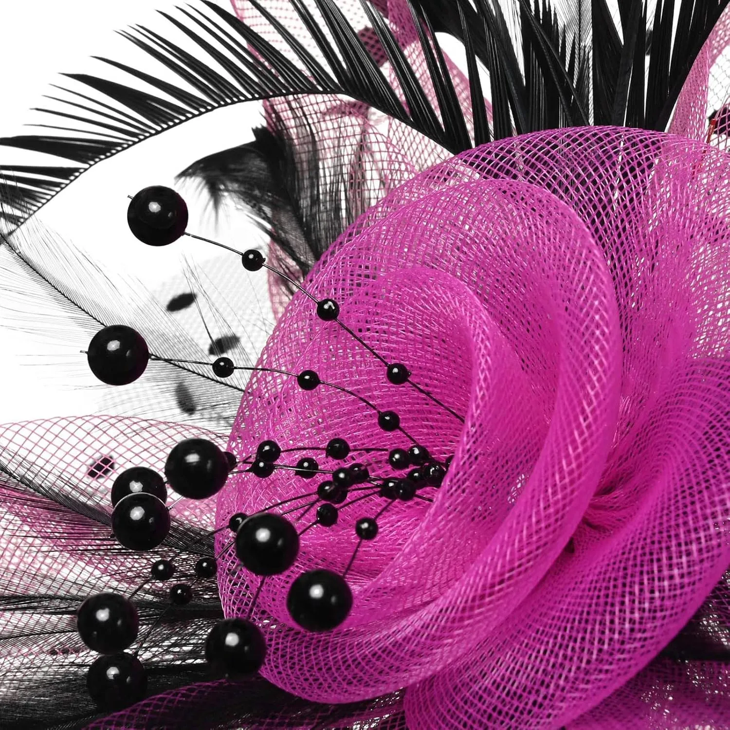 Womens Fascinator Hat Green Hat For Women Wedding Flower Cocktail Mesh Feathers Hair Clip Derby Hats And Fascinators