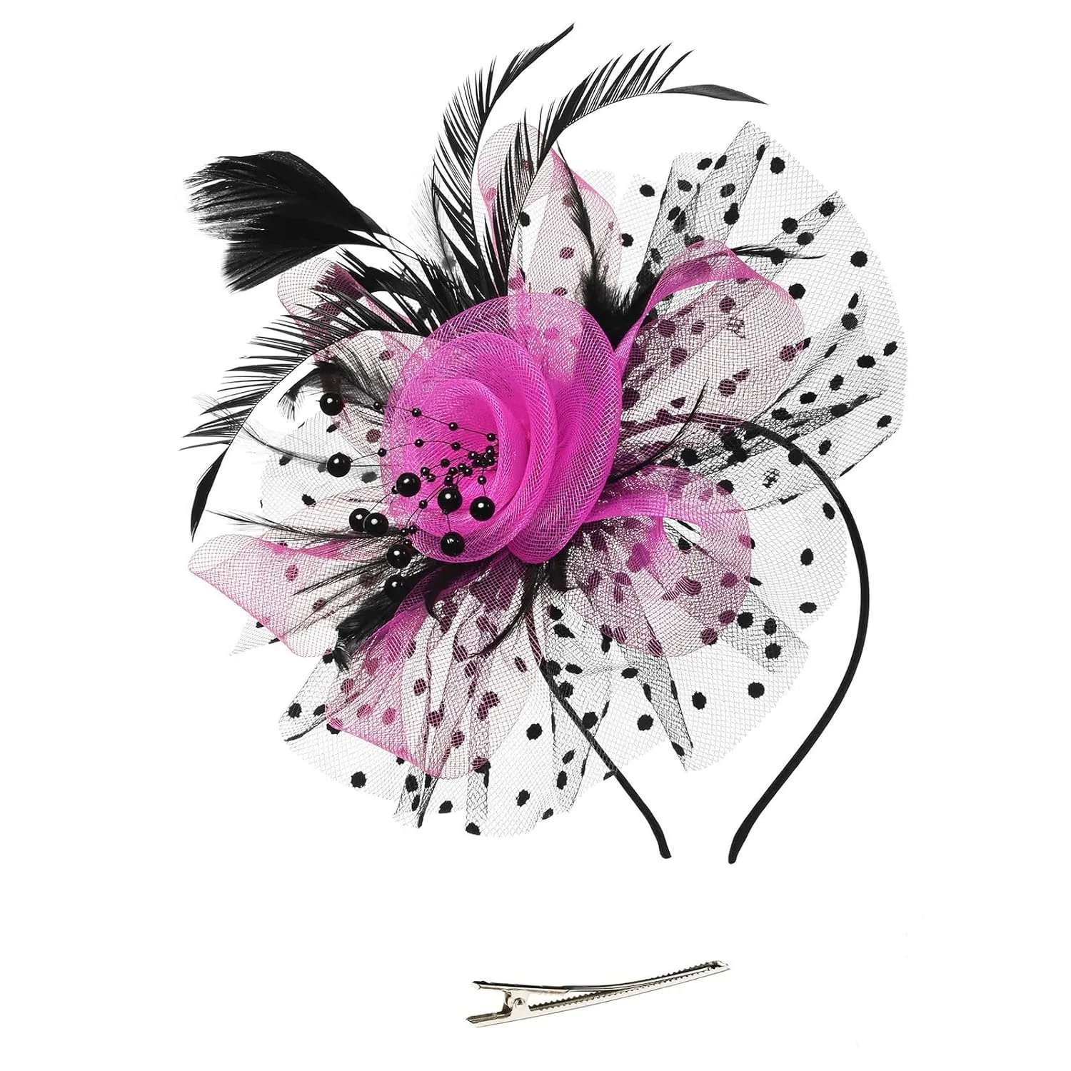 Womens Fascinator Hat Green Hat For Women Wedding Flower Cocktail Mesh Feathers Hair Clip Derby Hats And Fascinators