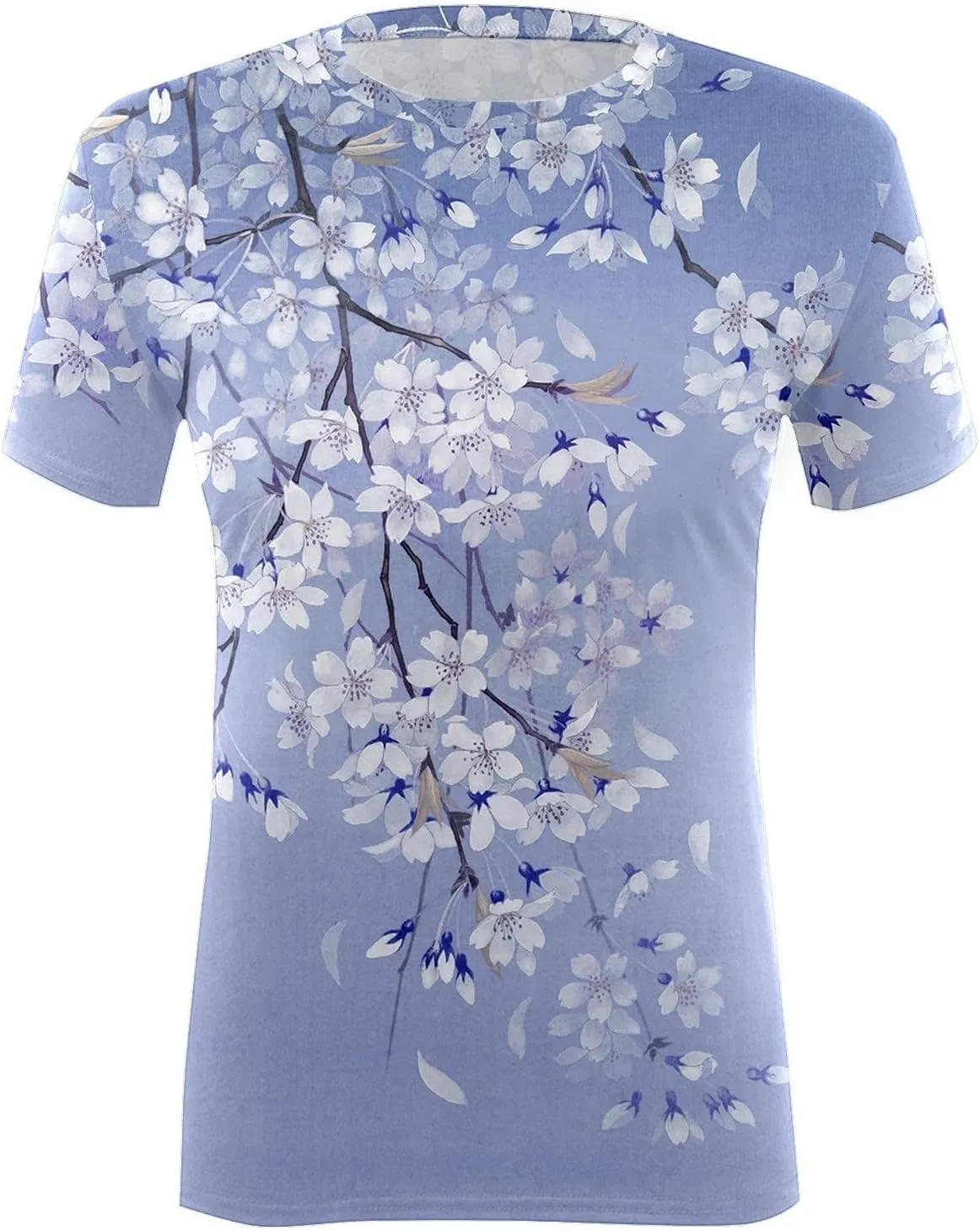 Women's fashionable round-neck printed loose pullovers Womens Shirts Summer Womens Shirts Casual