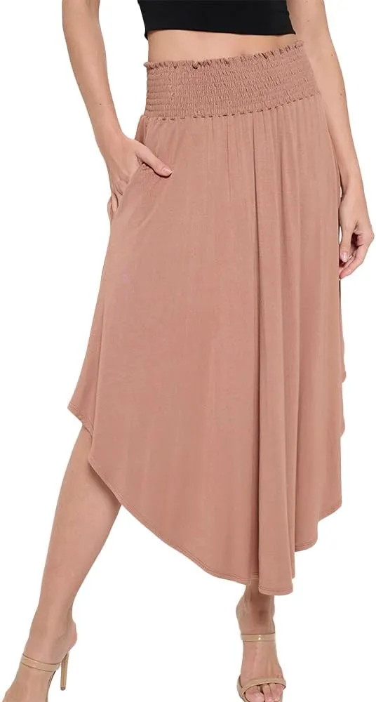 Women's Midi Long Skirt, Flowy, Sexy Outfit, High Waisted, Summer Outfit, Pull On, Casual