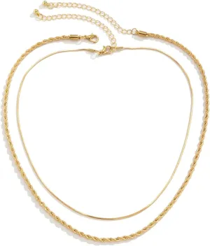 Womens Necklace Gold,Pearl Necklaces for Womens Gold Plated Double Layer Chain Necklaces for Women Gold