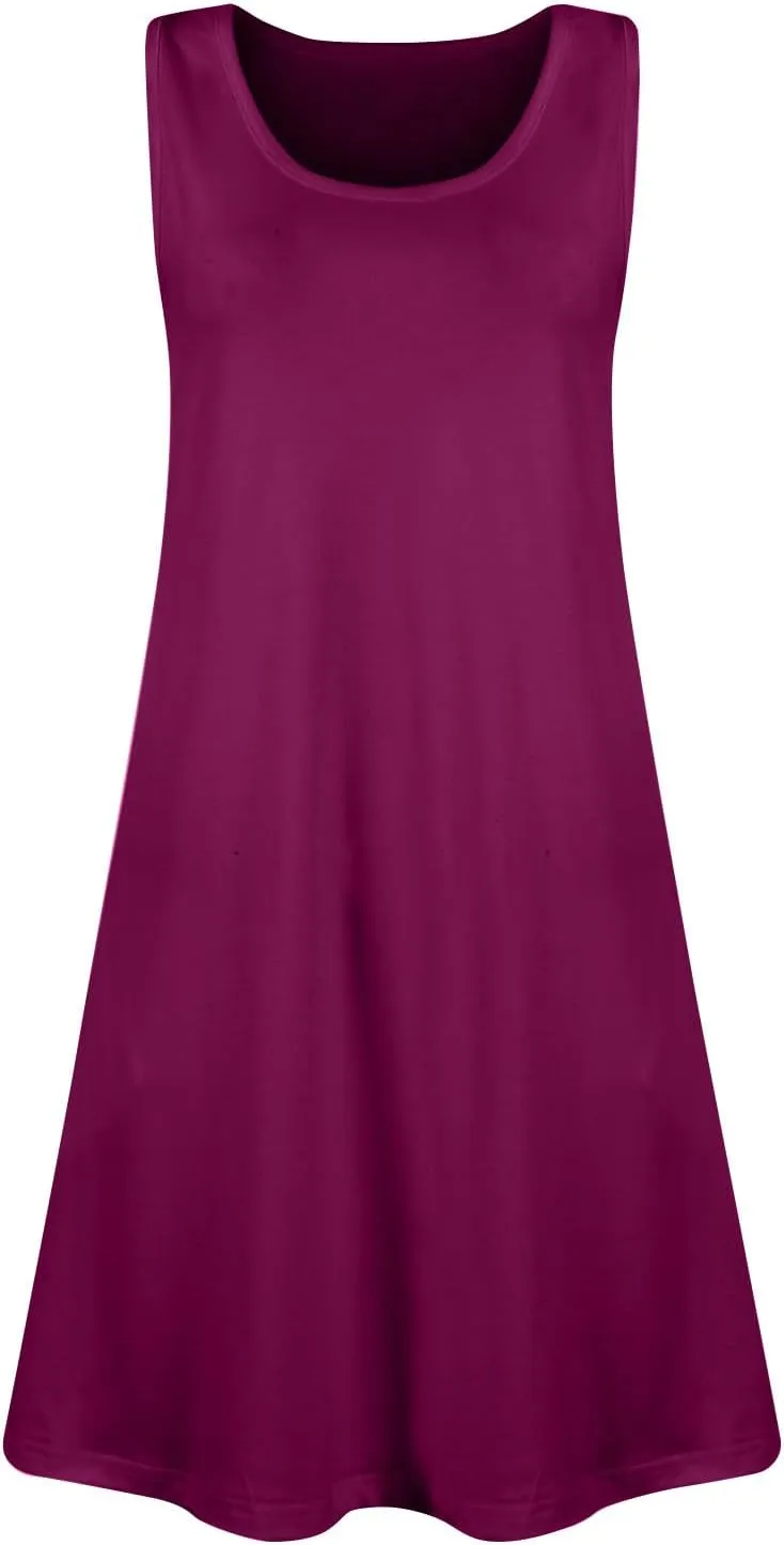 Women's Sleeveless Casual Summer Dress with Pockets Loose Fit A-Line Summer for Beach, Vacation, and Daily Wear