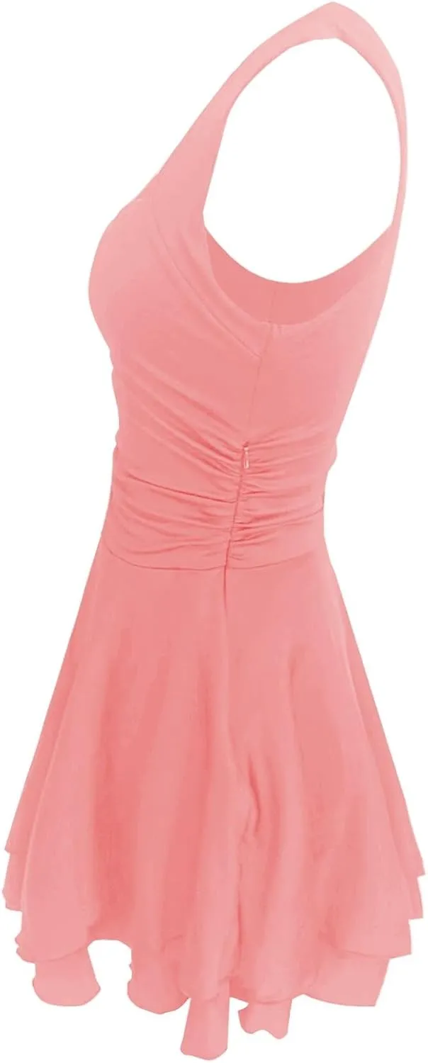 Women's Square Neck Ruffle Hem Mini Dress Ruched Waist Short Party Dresses Flowy Relaxed Tunic Fashion Casual Clothes