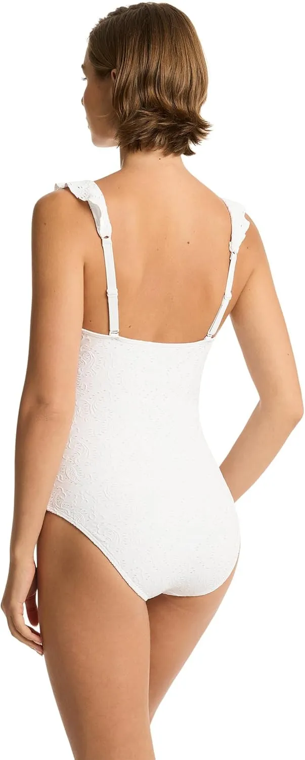 Women's Standard Interlace Frill One Piece