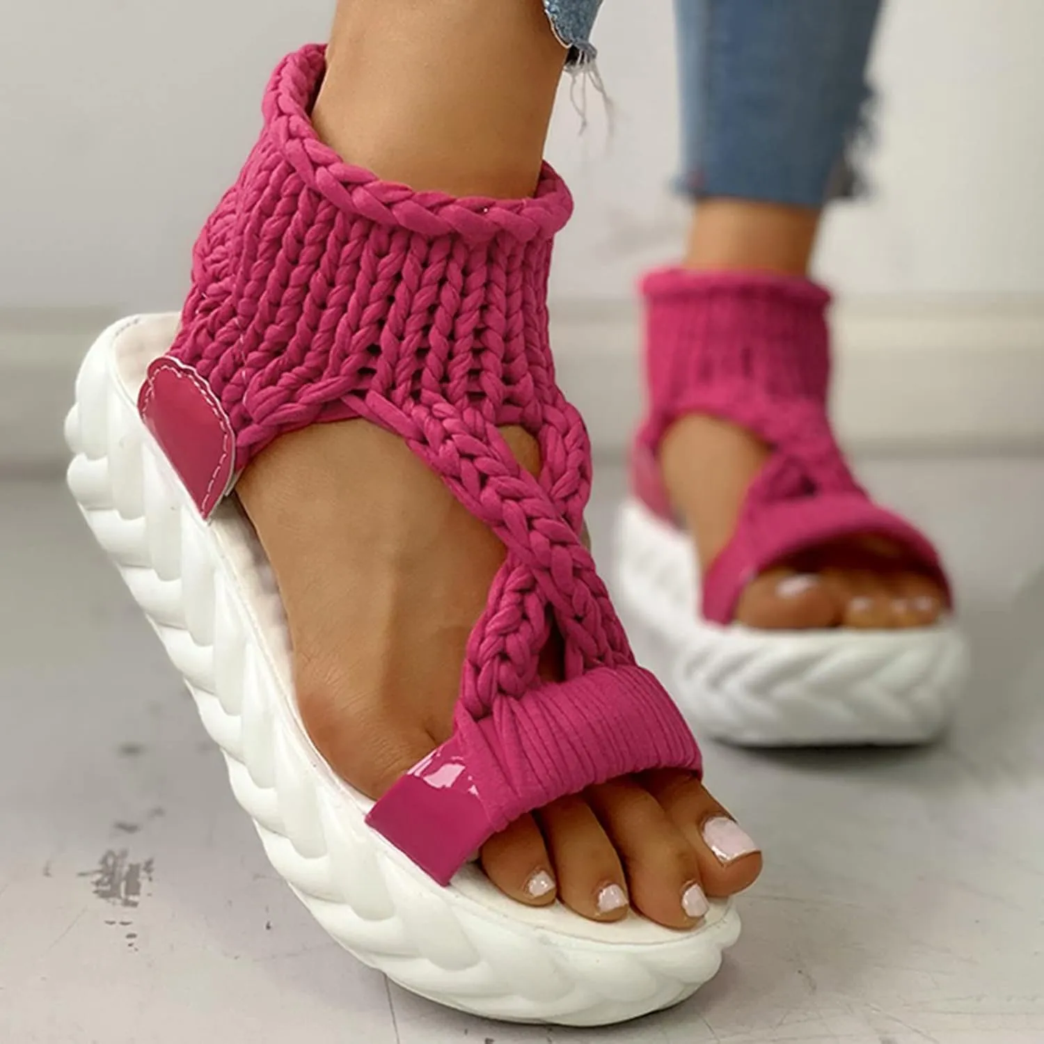 Women's Summer Sandals, Orthopaedic Shoes, Breathable Toe Comfortable Leisure Mules, Outdoor Beach Slippers
