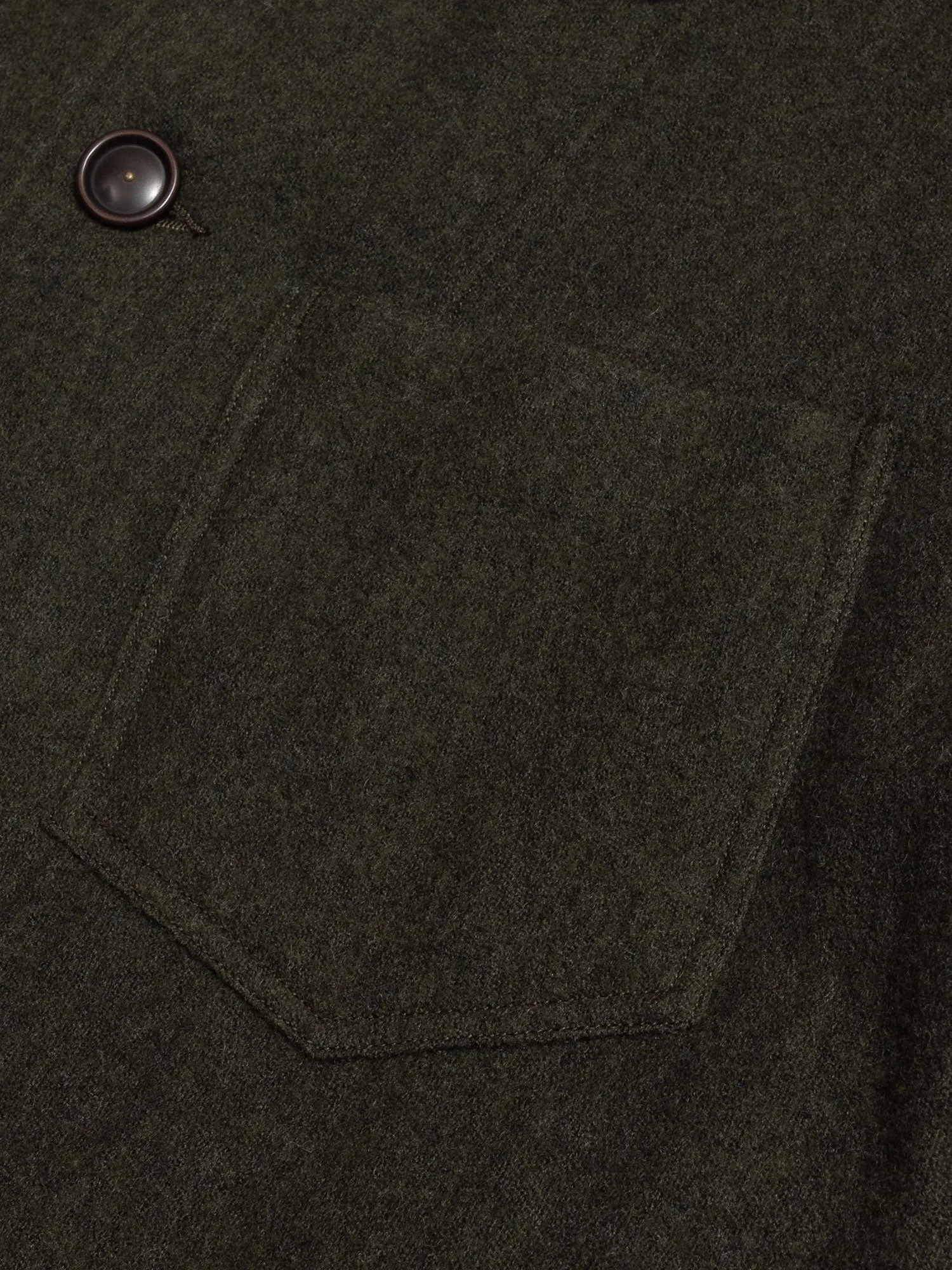 Wool Coverall Jacket in Olive