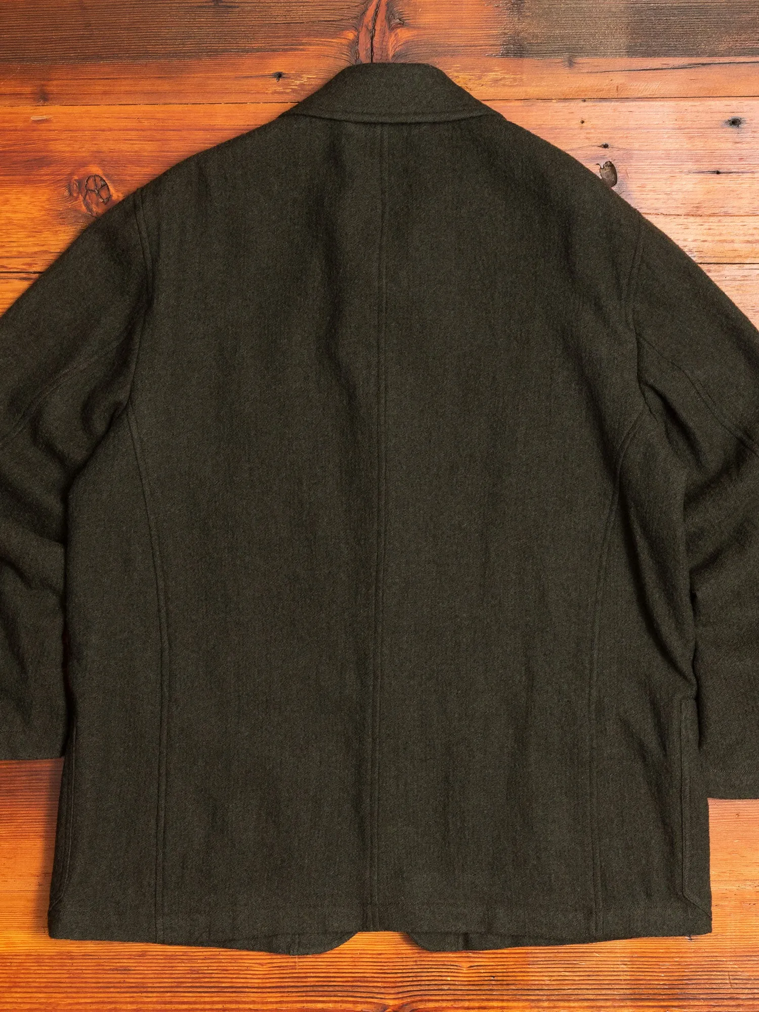 Wool Coverall Jacket in Olive