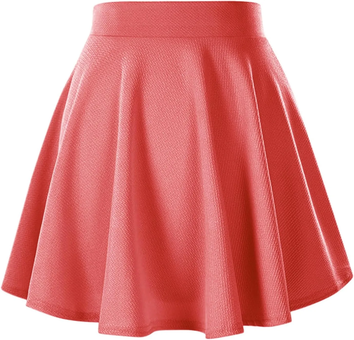 XOWRTE Women's Basic Versatile Casual High Waisted Ruffles Flared Mini Lingerie Skirts with Shorts