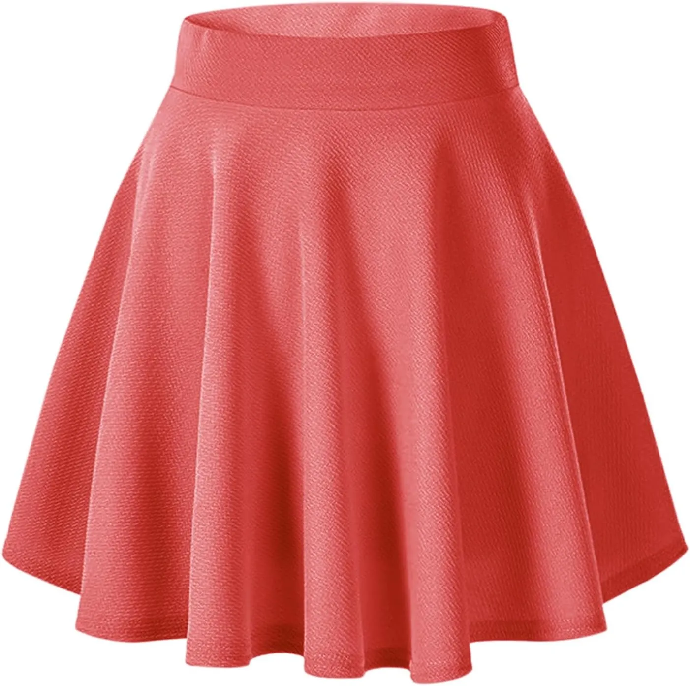 XOWRTE Women's Basic Versatile Casual High Waisted Ruffles Flared Mini Lingerie Skirts with Shorts